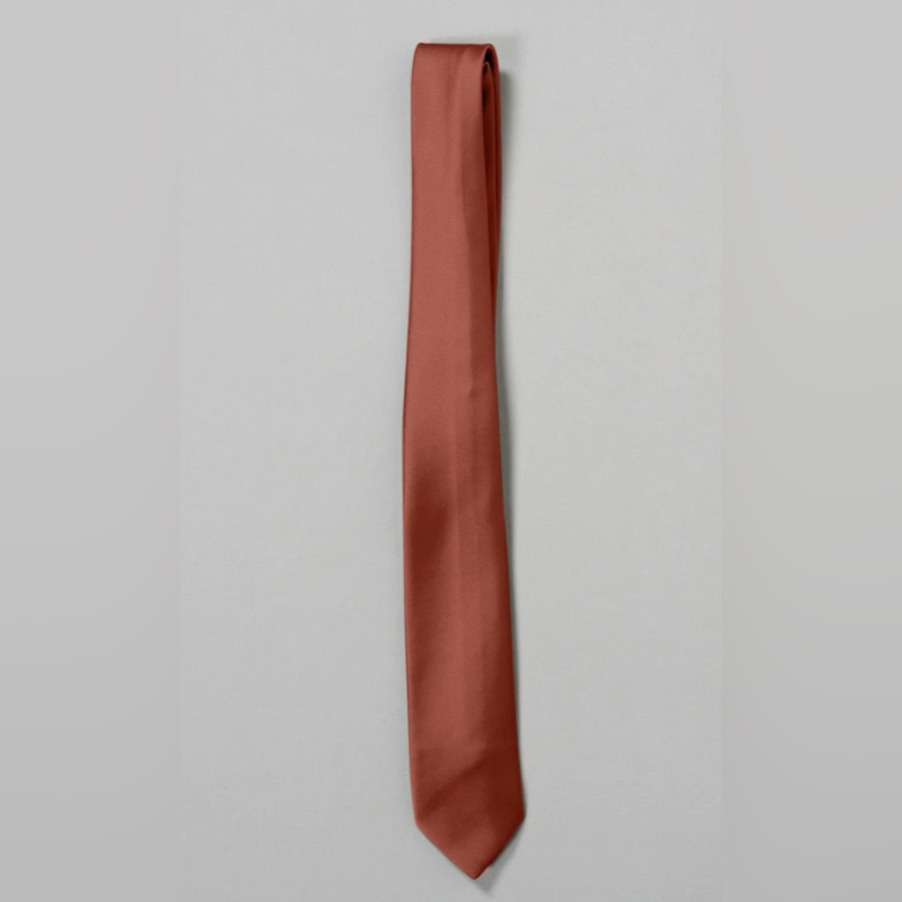 Revelry Satin Tie in Cinnamon Rose